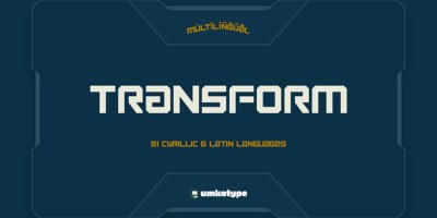 Transform Font free download – Headlines font preview