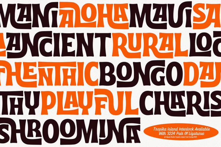 Tropika Island Font free download preview 4 – Display Fonts font