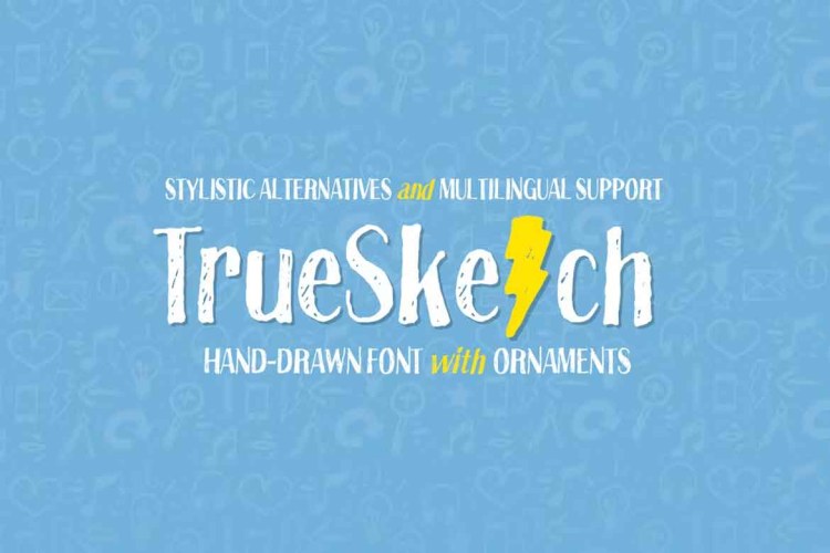Truesketch Font free download preview 5 – Script And Handwritten font