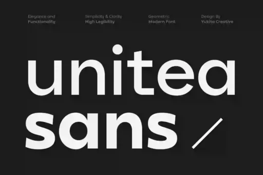 Unitea Font free download – Sans Serif Fonts font preview image for Windows and Mac