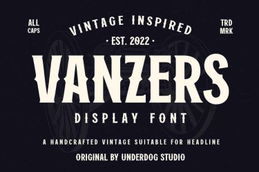 Vanzers Font free download – Vintage font preview