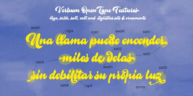 Verbum Font free download preview 2 – Script And Handwritten font