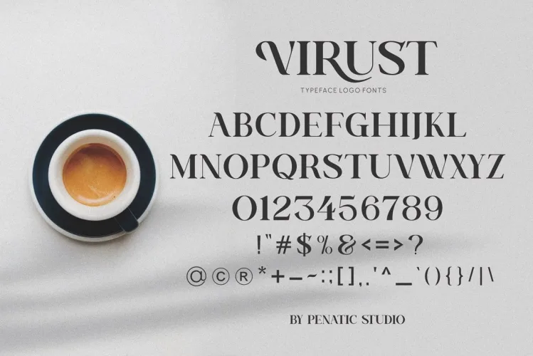 Virust Font preview 3 – Serif Fonts font sample