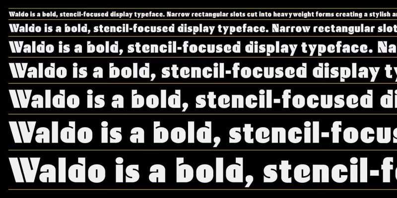 Waldo Font Family free download preview 7 – Display Fonts font