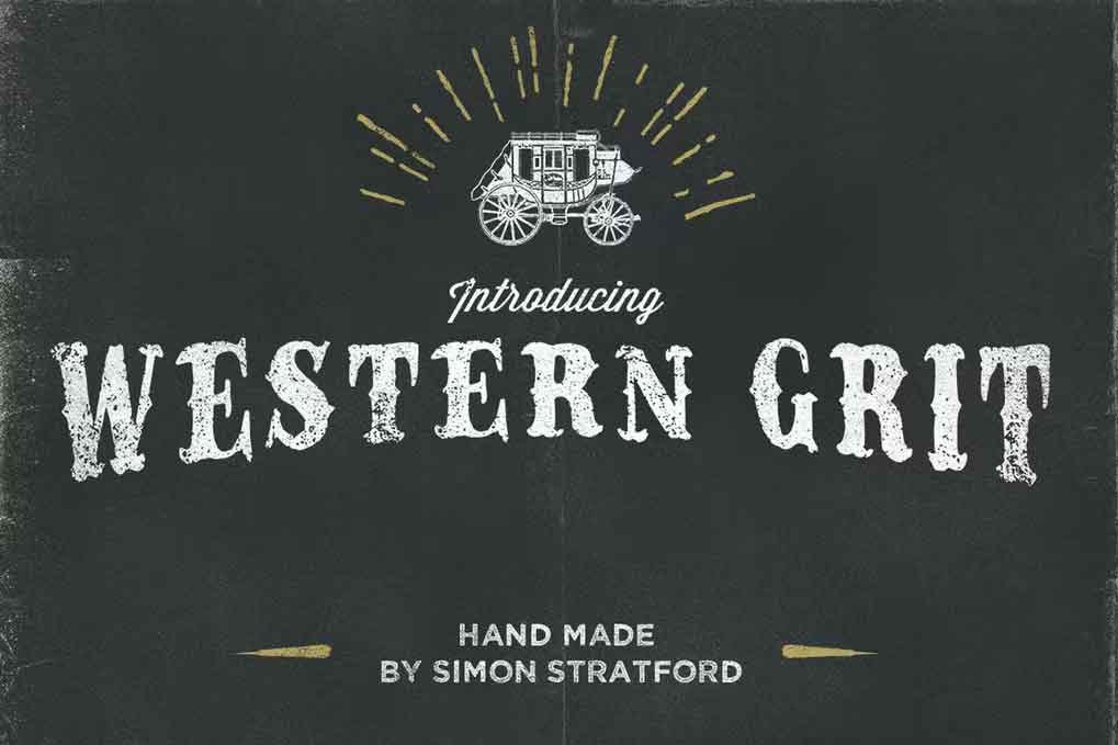 Western Grit Font free download – Serif Fonts font preview image for Windows and Mac