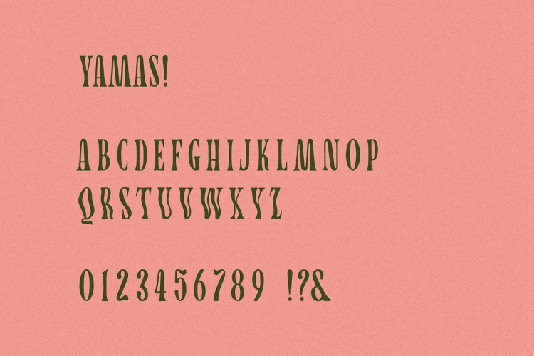 Yamas Font free download preview 3 – Display Fonts font