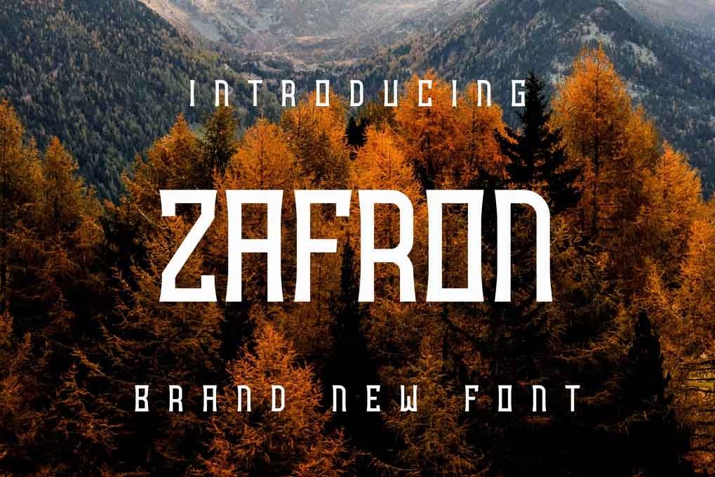 Zafron Font free download – Sans Serif Fonts font preview image for Windows and Mac