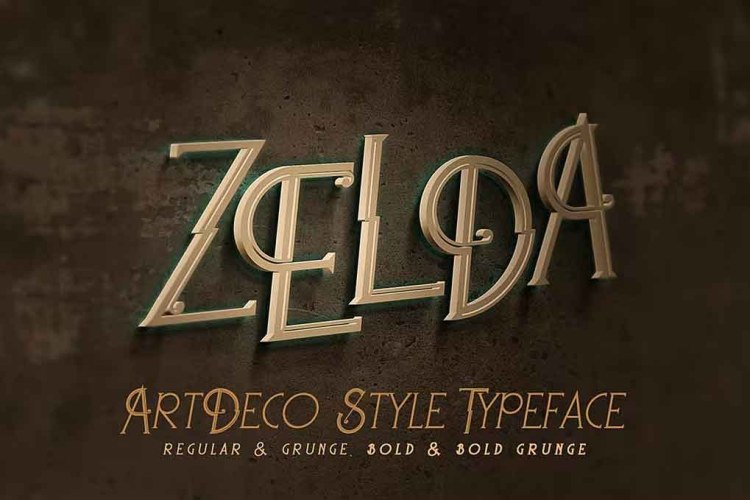 Zelda ArtDeco Font free download preview 3 – Serif Fonts font