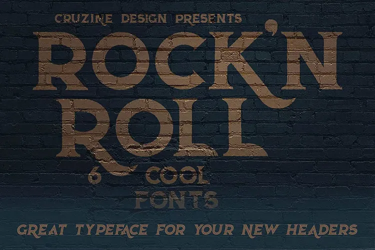 Rock’n Roll Font preview 2 – Serif Fonts font sample